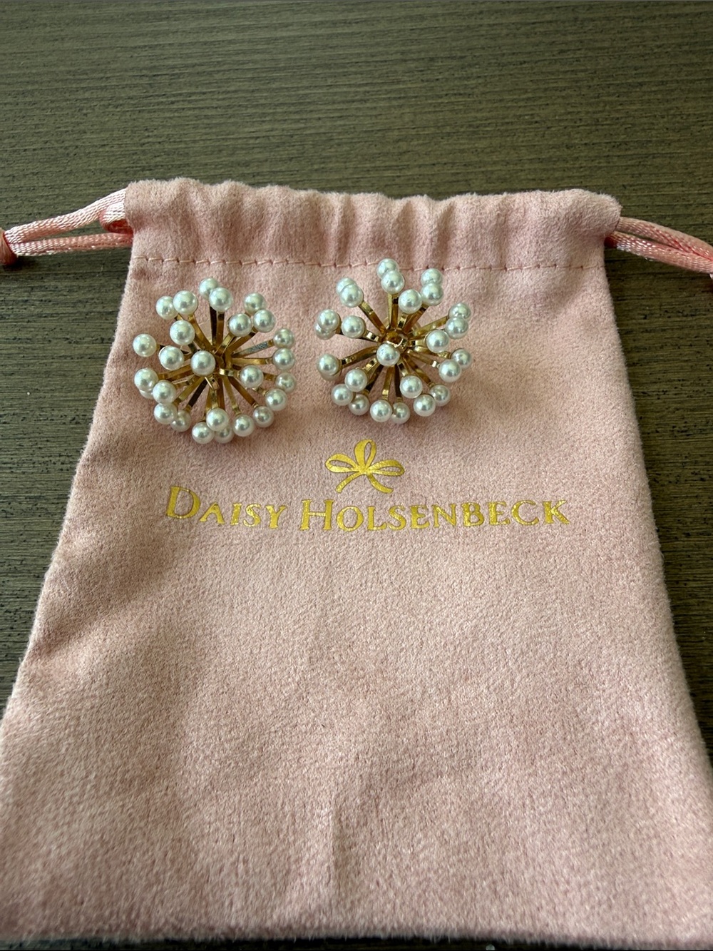 Pearl Burst Earrings in Gold and White